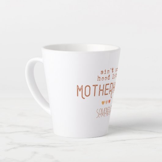 Niet zo goed als moederschap latte mok (Linkerhoek)