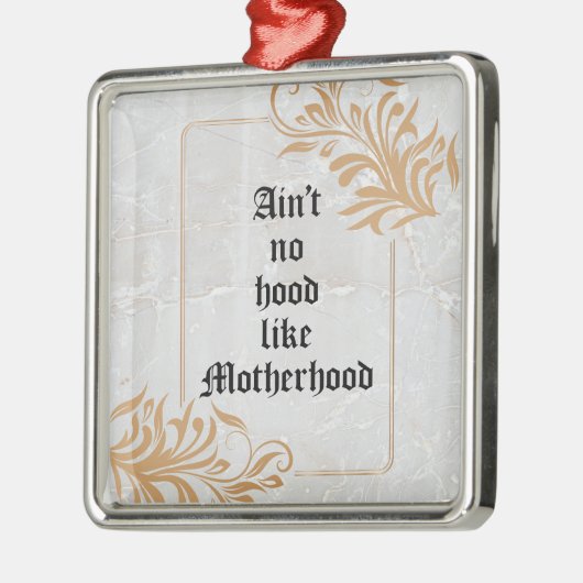 Niet zo goed als moederschap metalen ornament (Links)