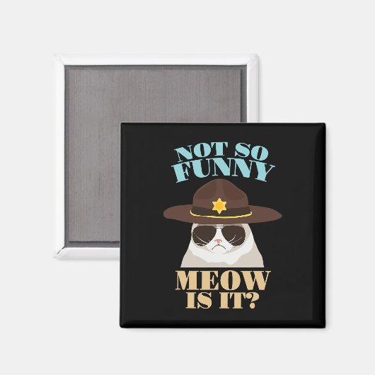 Niet zo grappig miauw is het - grappige staat troo magneet (Voorkant / Achterkant)