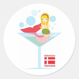 niet-zo-kleine zeemeermin ronde sticker