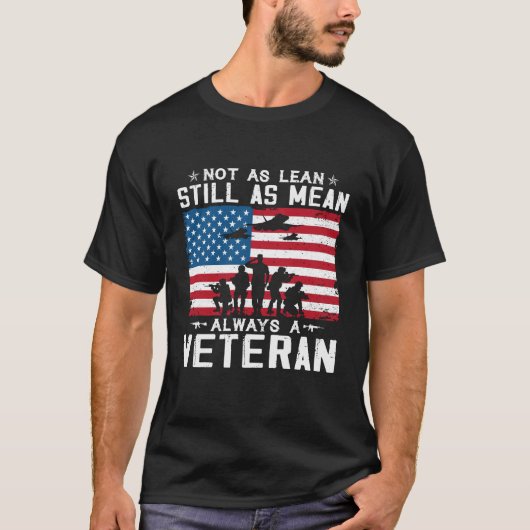 Niet zo mager als altijd een veteraan t-shirt (Voorkant)