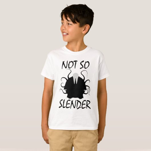 Niet zo Slender Man t-shirt (Voorkant volledig)
