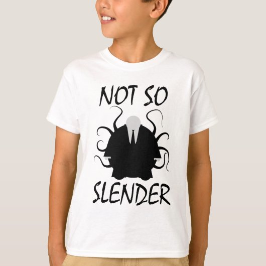 Niet zo Slender Man t-shirt (Voorkant)