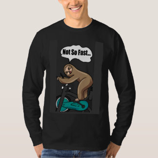Niet zo snel ronddraaien in binnenshuis fietsen t-shirt