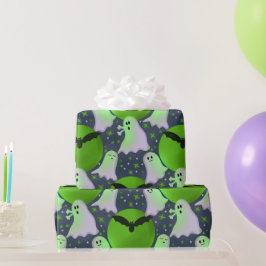 Niet zo spookkige geesten, groen verpakkingspapier cadeaupapier