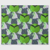 Niet zo spookkige geesten, groen verpakkingspapier cadeaupapier (Vlak)