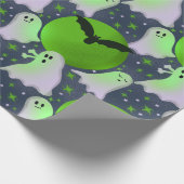 Niet zo spookkige geesten, groen verpakkingspapier cadeaupapier (Hoek)