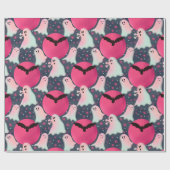 Niet zo spooky geesten roze cadeaupapier (Vlak)