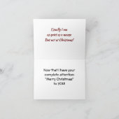 ** NIET ** ZO STIL ALS EEN MUIS "MET KERST" FEESTDAGEN KAART (Binnen)