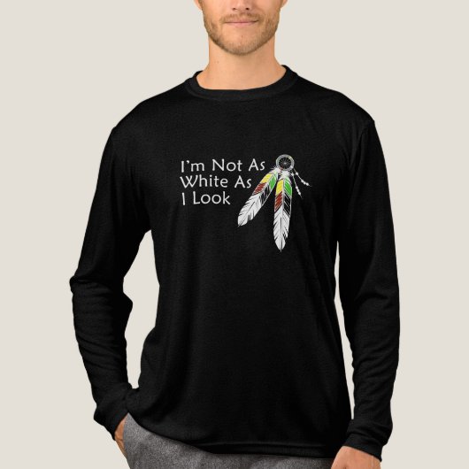 Niet zo wit als ik er uit zie Indiaans T-shirt (Voorkant volledig)