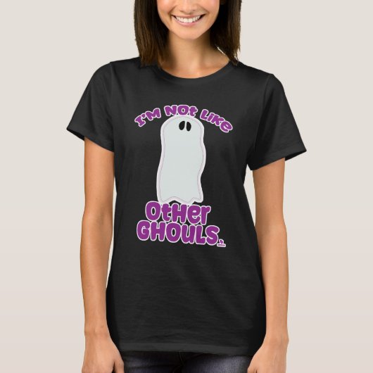 Niet zoals andere Ghouls Halloween Fun Toon T-shirt (Voorkant)