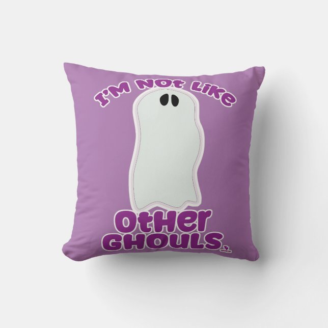 Niet zoals andere Ghouls Halloween Ghost Art Kussen (Voorkant)
