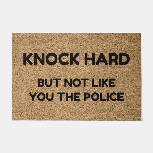 Niet zoals jij, de politie. deurmat (Voorkant)