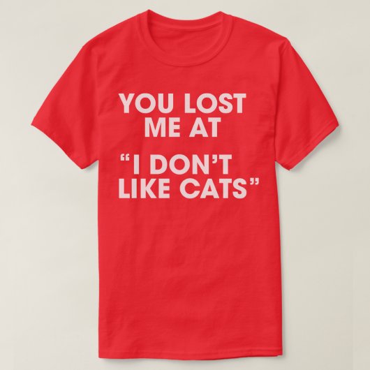 Niet zoals katten t-shirt (Design voorkant)