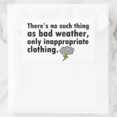 Niet zoiets als slecht weer rechthoekige sticker (Tas)