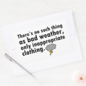 Niet zoiets als slecht weer rechthoekige sticker (Envelop)