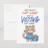 Niet zomaar een kattenvrouwtje, maar een stemmende briefkaart (Voorkant / Achterkant)