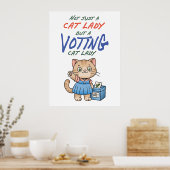 Niet zomaar een kattenvrouwtje, maar een stemmende poster (Keuken)