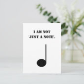 Niet zomaar een muzieknoot Humor Briefkaart (Staand voorkant)