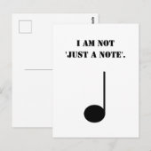 Niet zomaar een muzieknoot Humor Briefkaart (Voorkant / Achterkant)
