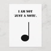 Niet zomaar een muzieknoot Humor Briefkaart (Voorkant)