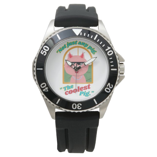 Niet zomaar een varken, het coolste varken horloge (Voorkant)