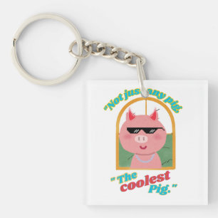 Niet zomaar een varken, het coolste varken sleutelhanger