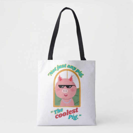Niet zomaar een varken, het coolste varken tote bag (Voorkant)