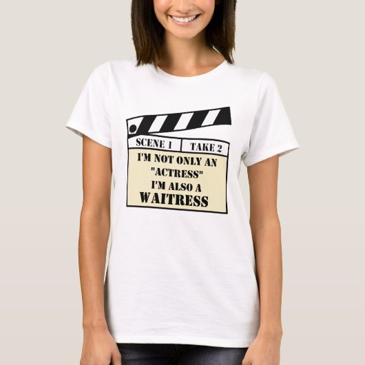 Niet zomaar een witte actrice t-shirt (Voorkant)