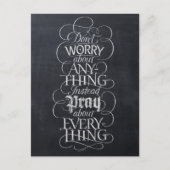 NIET ZORGEN - Chalkboard Calligraphy Chalk Feestdagenkaart (Voorkant)