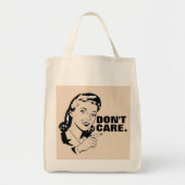 NIET ZORGEN. FUNNY RETRO HUUSEWIFE TAS (Voorkant)