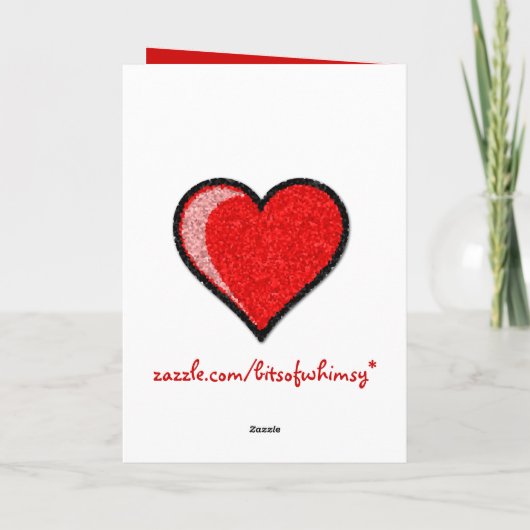 Niet zult u Mijn Valentijn zijn? Feestdagen Kaart (Achterkant)