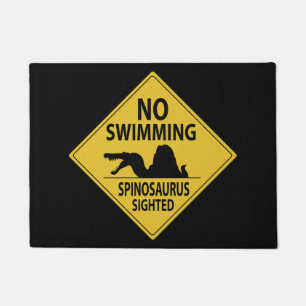 Niet zwemmen - Spinosaurus Sign Deurmat