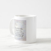 Niet zweten wat er aan de kleintjes is. koffiemok (Voorkant links)