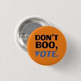 "Niet zwijgen, stemmen" Halloween, verkiezingsblau Ronde Button 3,2 Cm
