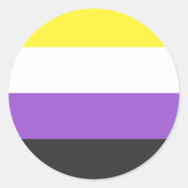 NietBinair/Enby Pride Vlag Ronde Sticker