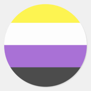 NietBinair/Enby Pride Vlag Ronde Sticker