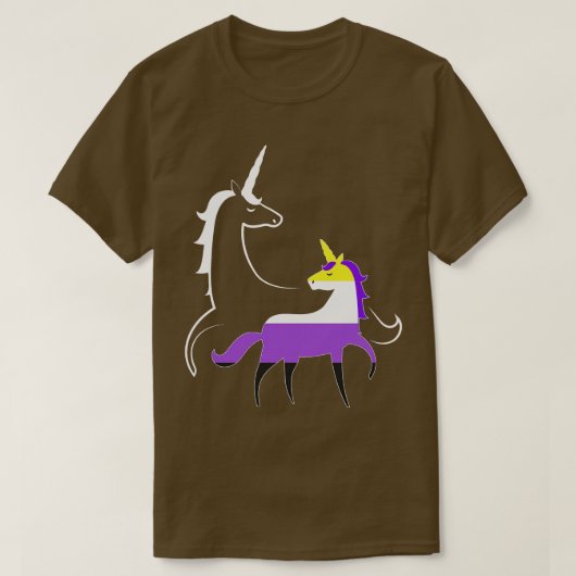 NietBinary Eenhoorn Mama Mama LGBTQ Enby NonBinary T-shirt (Design voorkant)