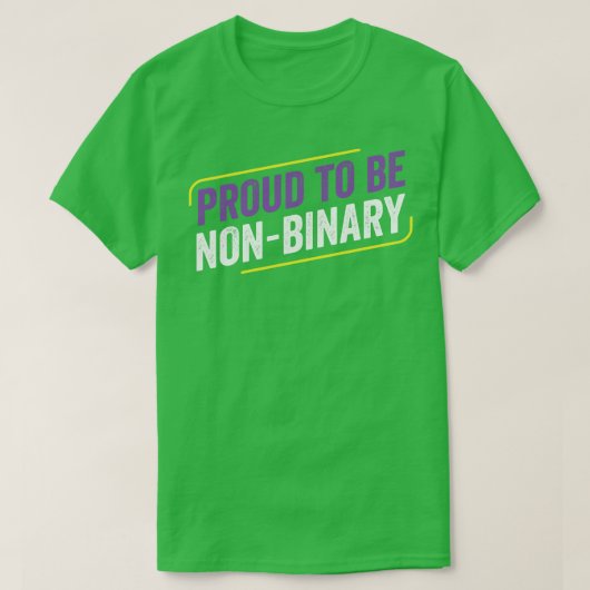 NietBinary Trots om nietBinary LGBT Enby Non Bina T-shirt (Design voorkant)