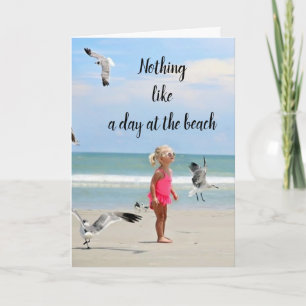 "NIETS ALS EEN DAG OP HET STRAND" VERJAARDAG KAART