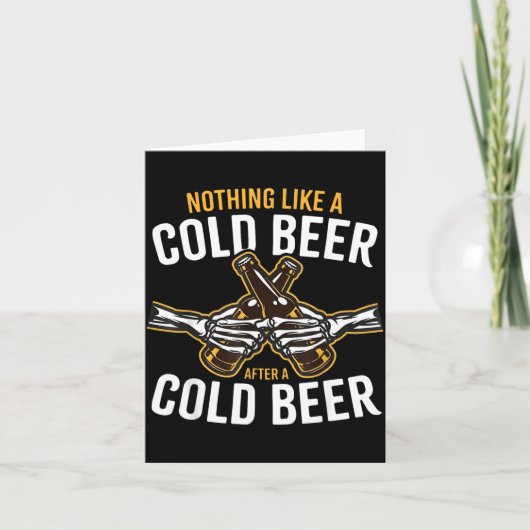 Niets als een koude bier na een koude bier kaart (Voorkant)