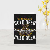 Niets als een koude bier na een koude bier kaart (Gele Bloem)