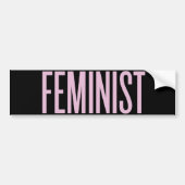 Niets als feminisme in de ochtend bumpersticker (Voorkant)