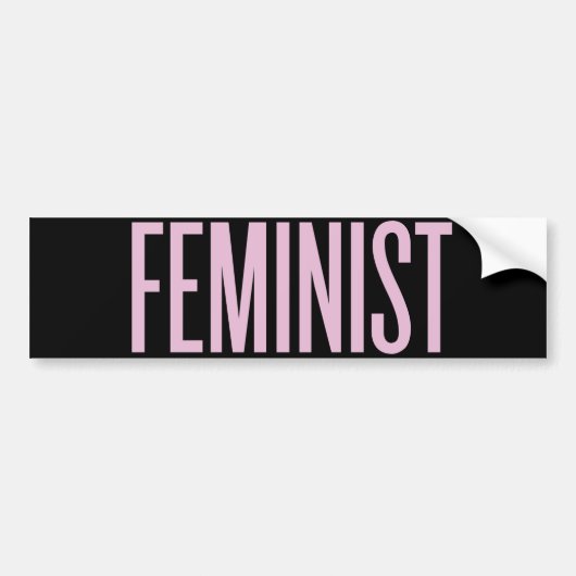 Niets als feminisme in de ochtend bumpersticker (Voorkant)