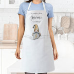 Niets als Gnome Cooking Schort<br><div class="desc">Aangepast schort met een duim omhoog Gnome en de woorden "niets als Gnome koken" of een boodschap die je kiest. Geweldig kerstcadeauidee of creëer voor jezelf.</div>