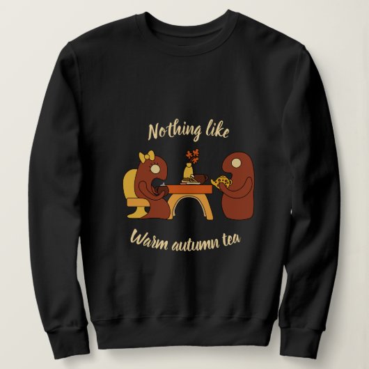 Niets als warme herfstthee monsters trui (Design voorkant)
