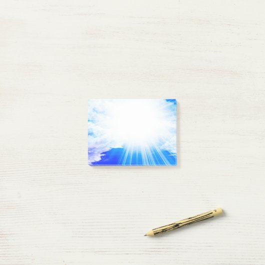 Niets anders dan Blue Sky Post-it® Notes (Op bureau)