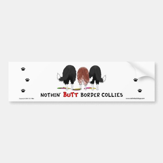 Niets Anders Dan Border Collies Bumpersticker (Voorkant)
