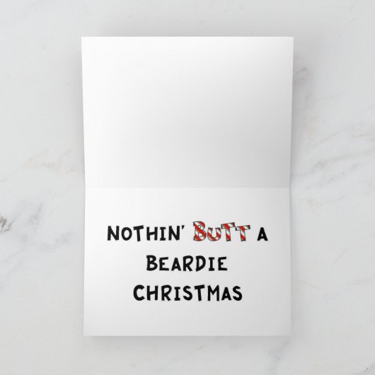 Niets anders dan een Beardie Kerstmis Feestdagen Kaart (Binnen)