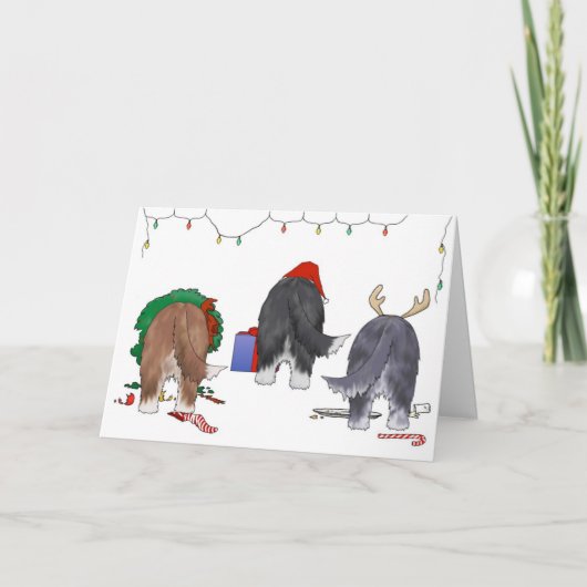 Niets anders dan een Beardie Kerstmis Feestdagen Kaart (Voorkant)